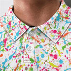 Paint Splatter Performance Print Polo