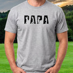 Papa Golfer Tee worn on the golf course, Sport Grey