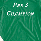 Par 3 Champion Tee, print close-up on Irish Green