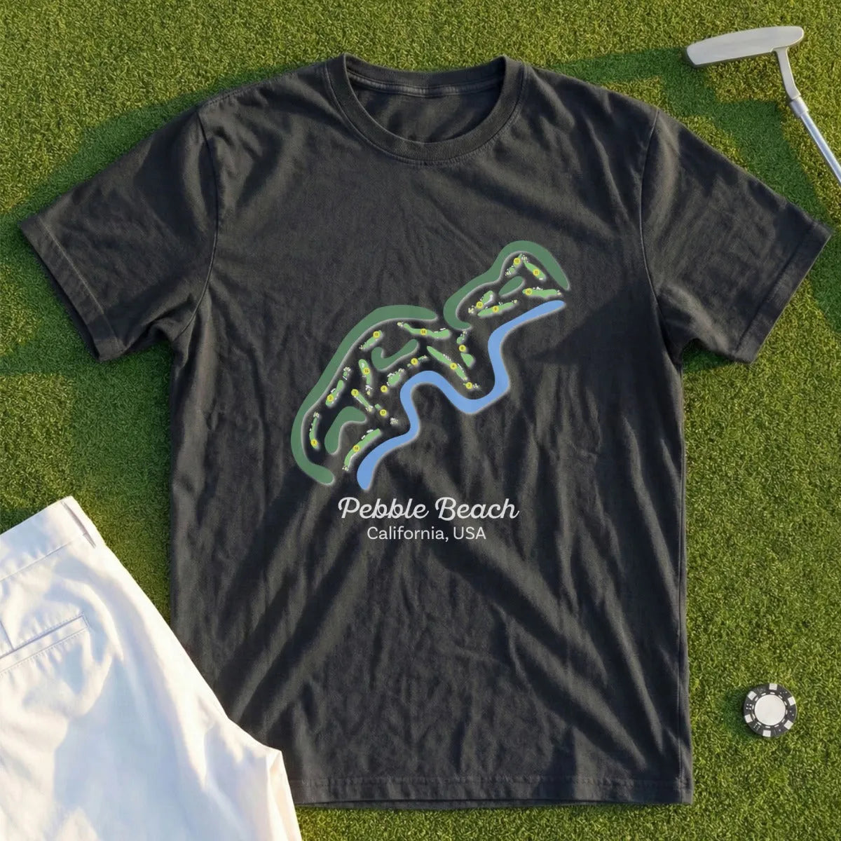 Pebble Beach Course Map Tee