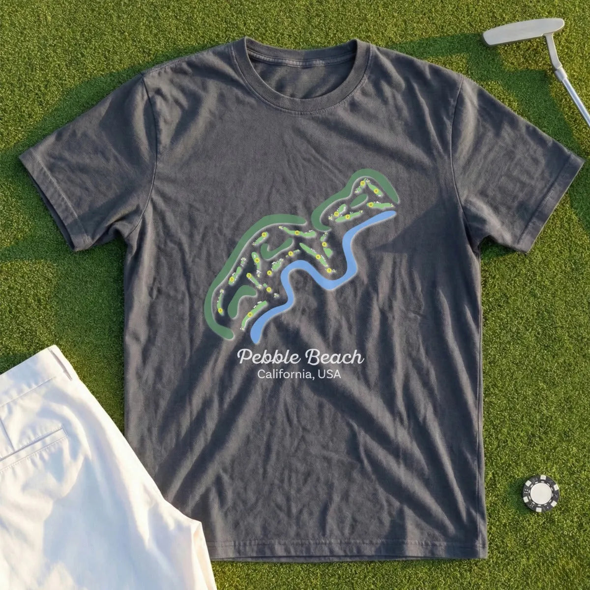 Pebble Beach Course Map Tee