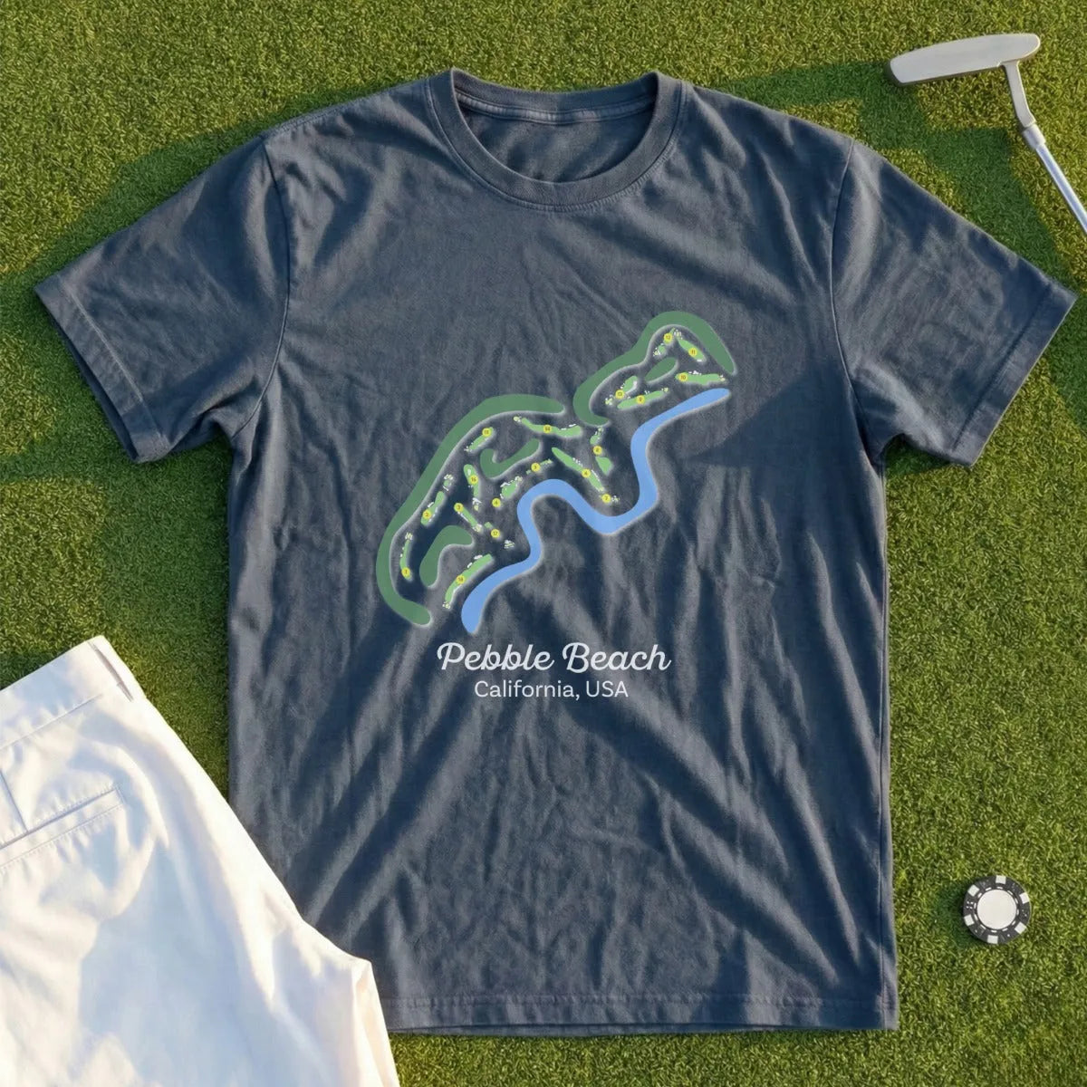 Pebble Beach Course Map Tee
