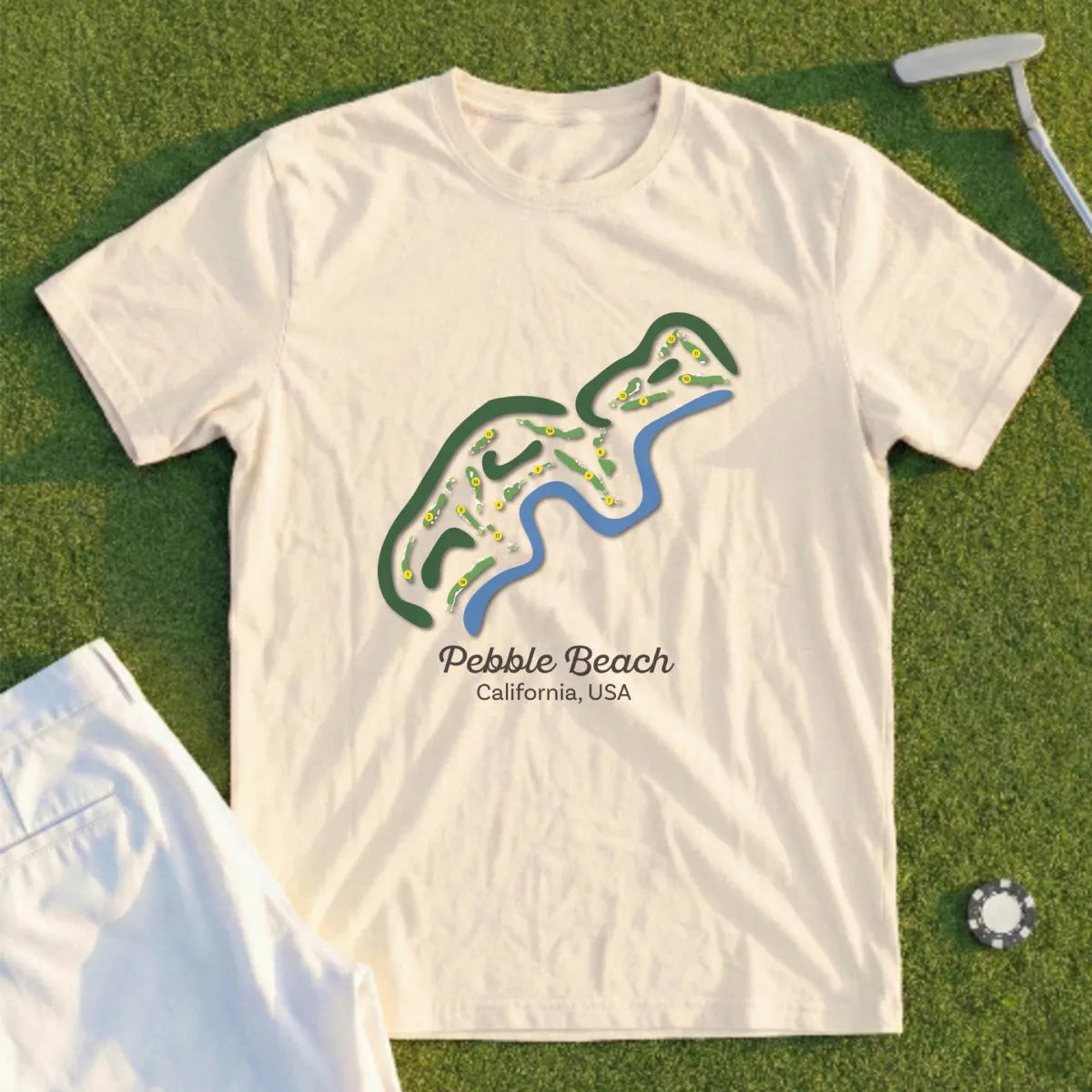 Pebble Beach Course Map Tee