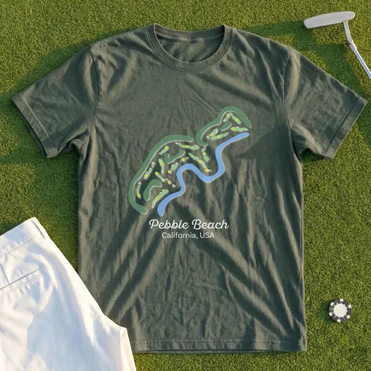 Pebble Beach Course Map Tee