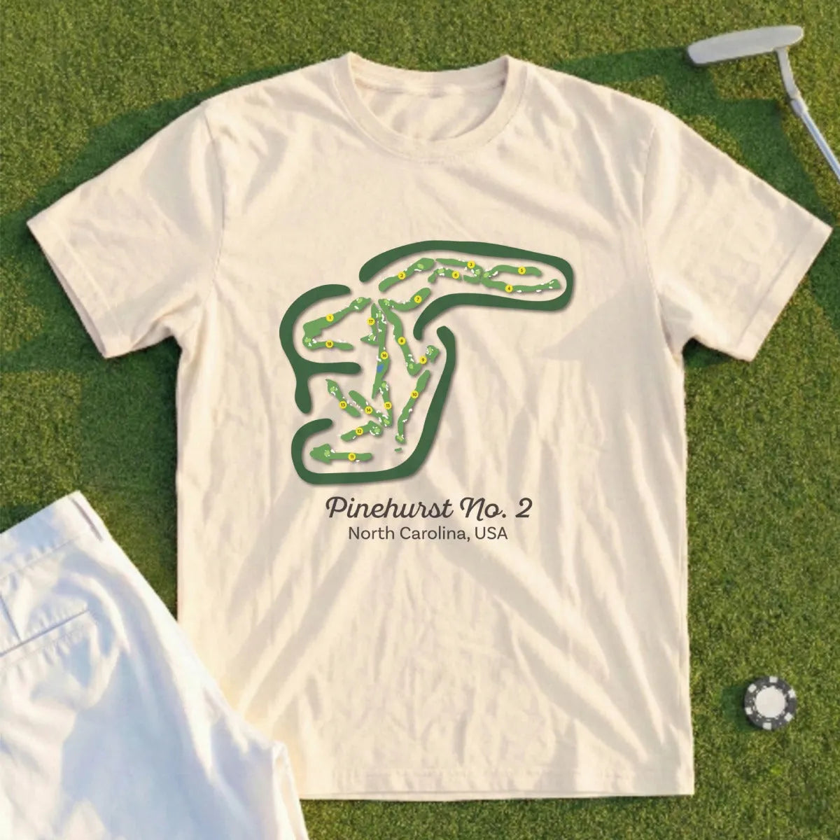 Pinehurst No.2 Course Map Tee