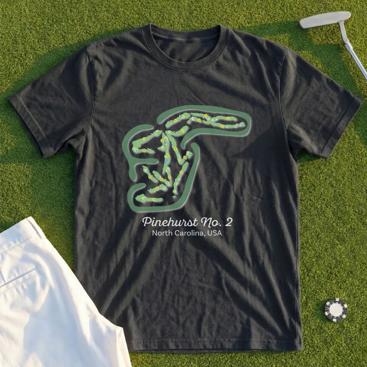 Pinehurst No.2 Course Map Tee