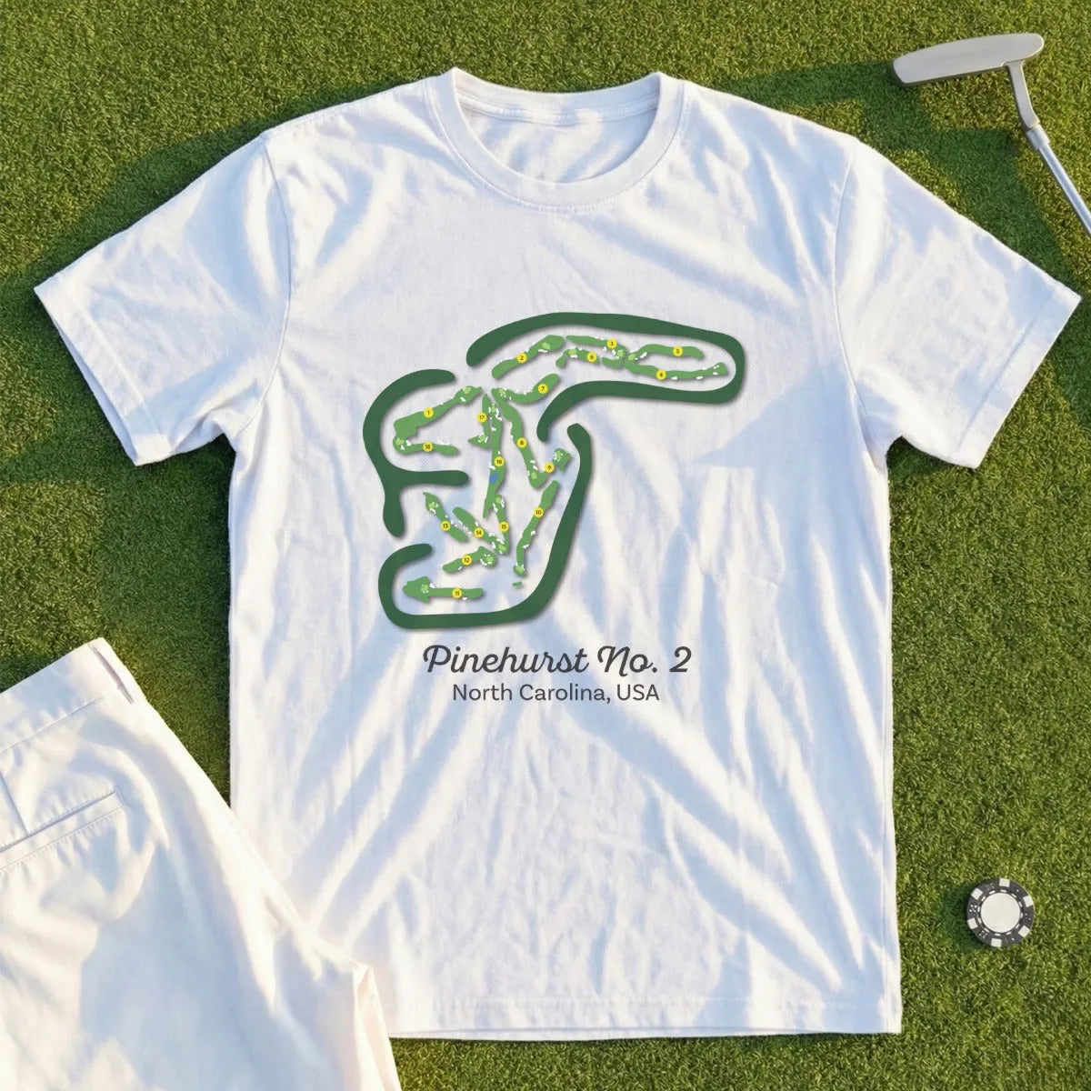 Pinehurst No.2 Course Map Tee