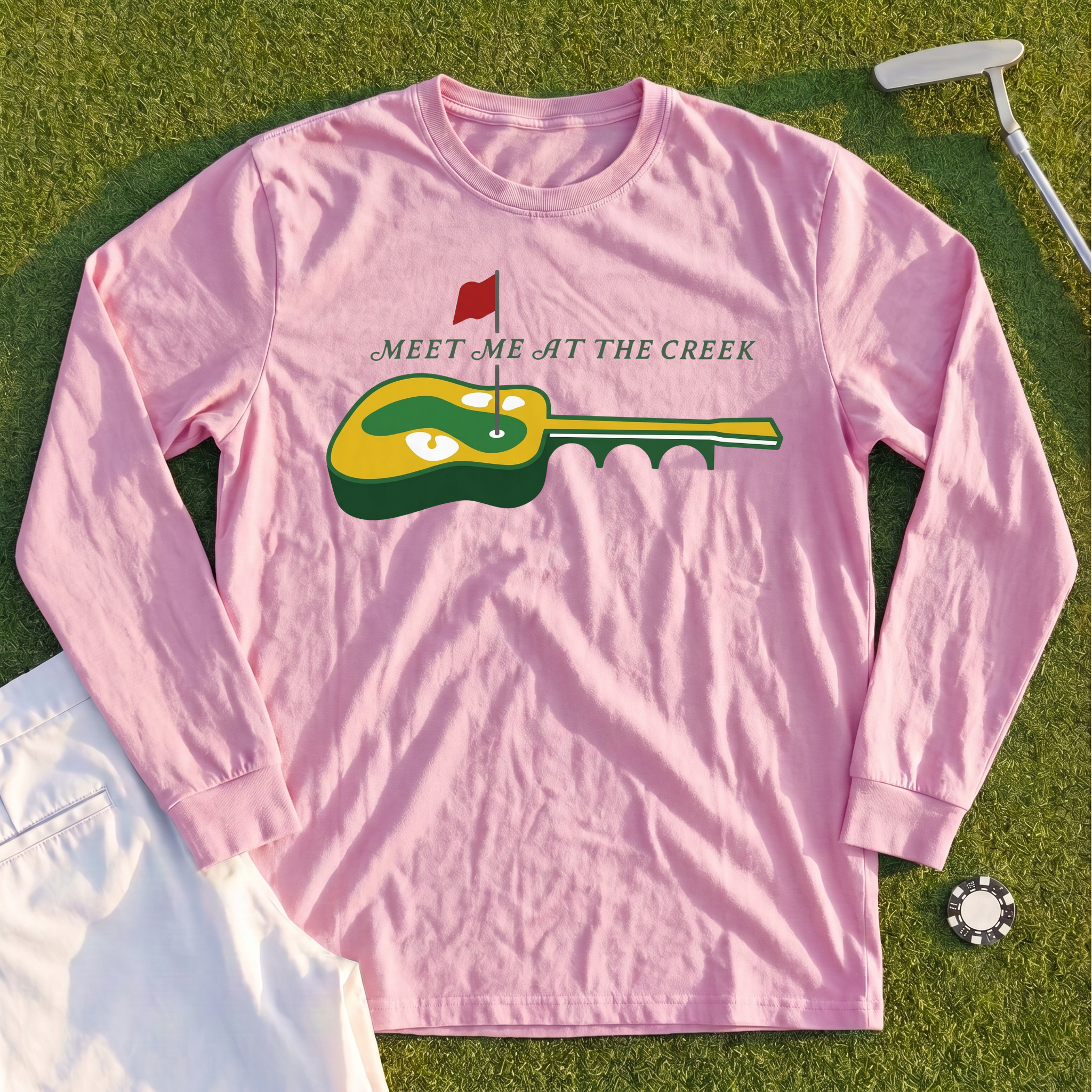 Meet Me At The Creek Long Sleeve Tee - Pink