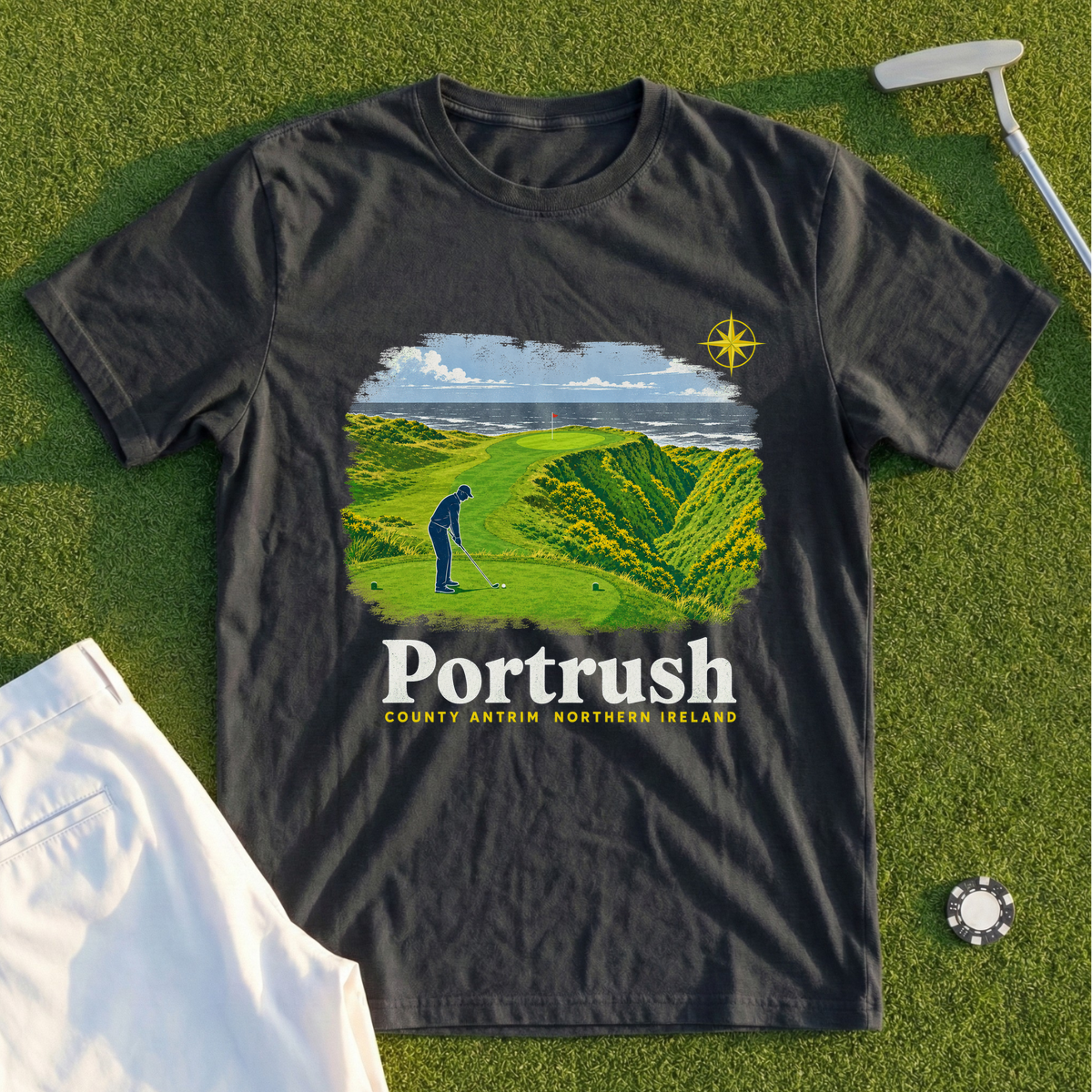 Portrush, Calamity Corner Travel Poster Tee