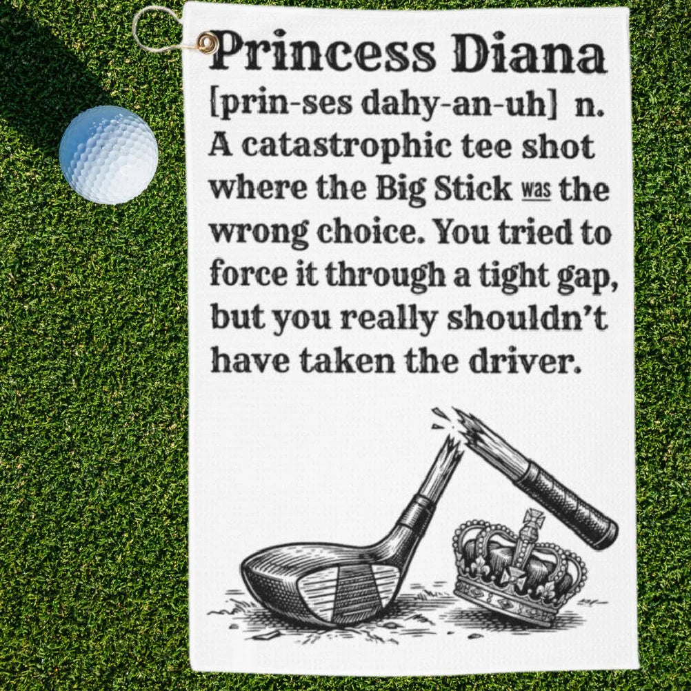 Princess Diana Dictionary Definition Golf Towel