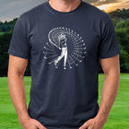 Pure Swing Tee worn on the golf course, Navy