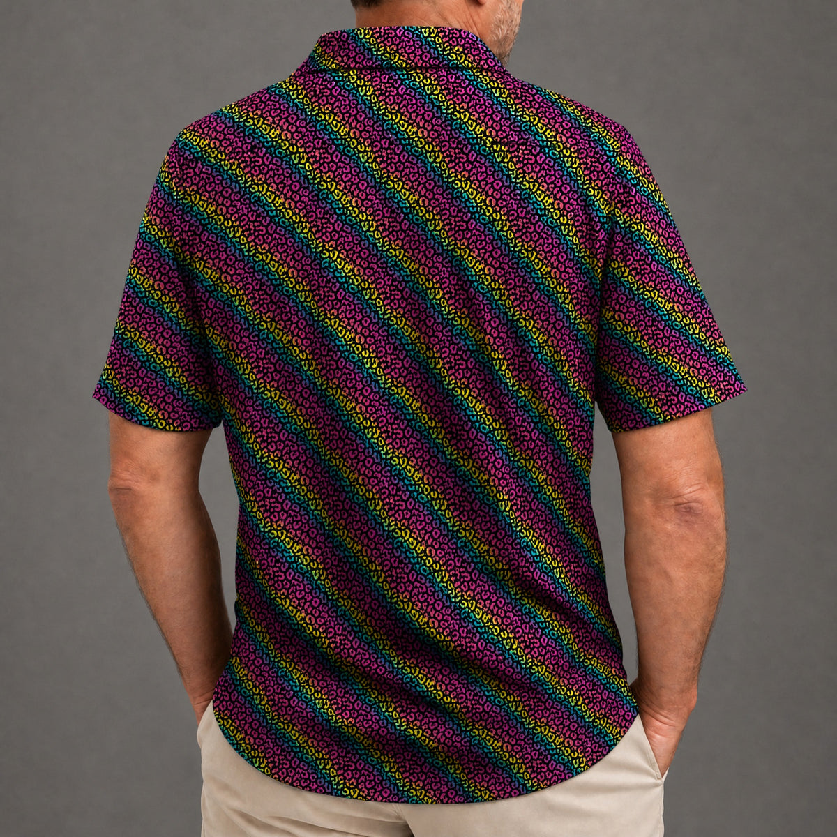 Rainbow Leopard Performance Print Polo