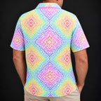 Rainbow Scribble Performance Print Polo