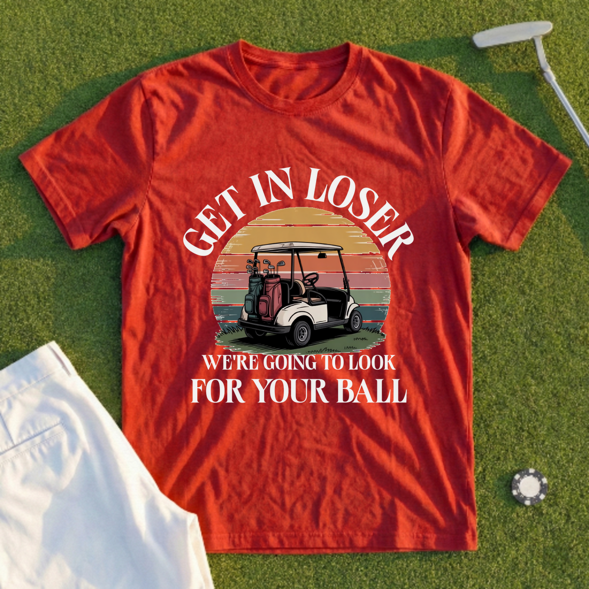 Lookin For Your Ball Tee - Red