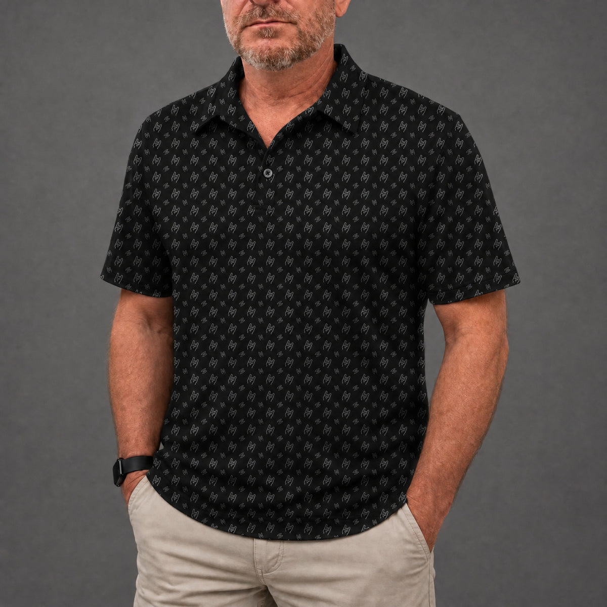 Rock On Performance Print Polo