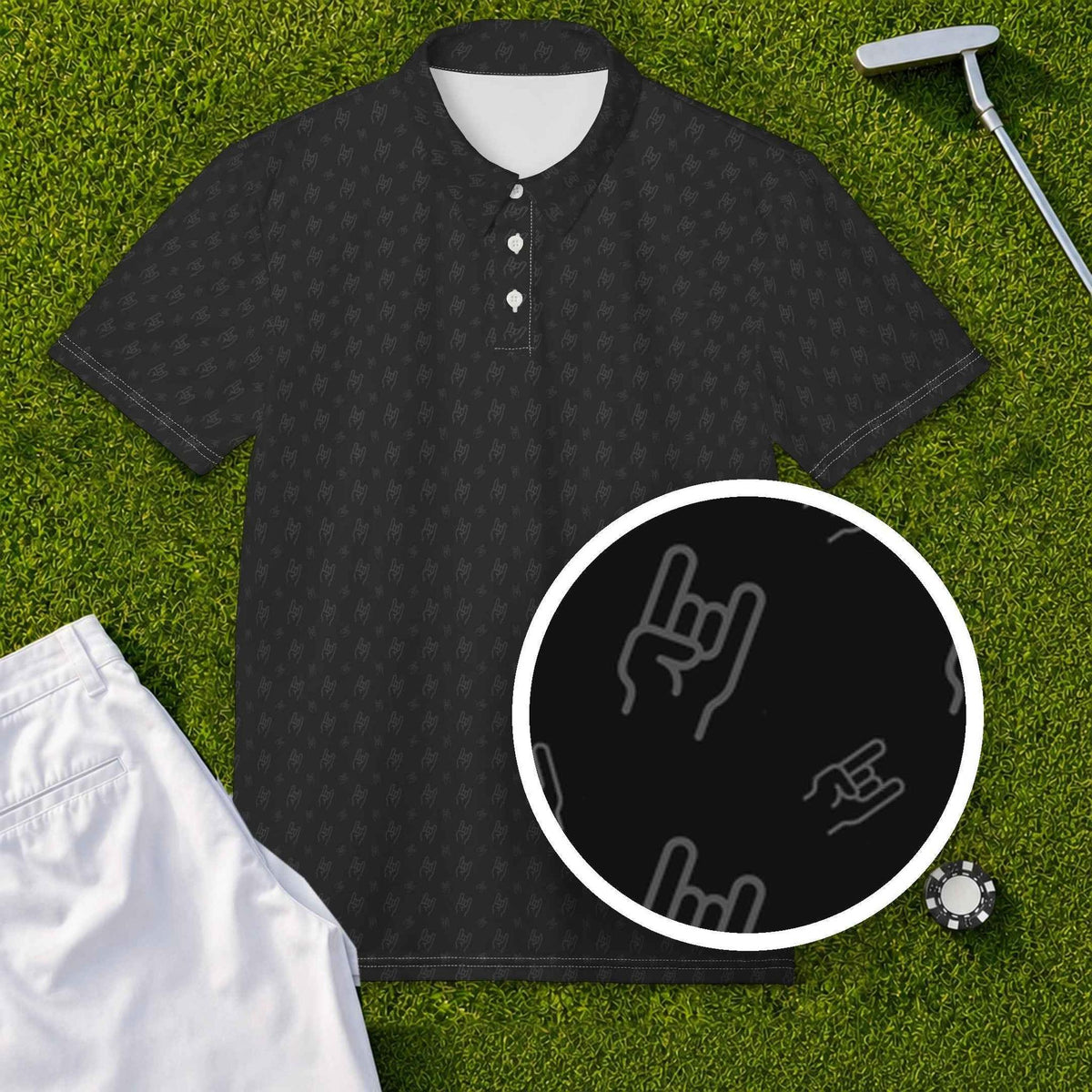 Rock On Performance Print Polo