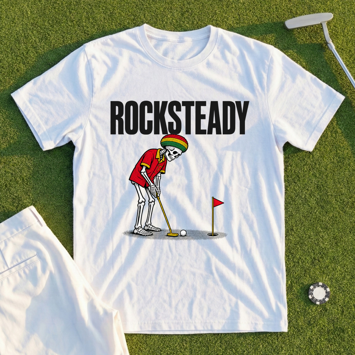 Rocksteady, Island Skeleton Putt Tee