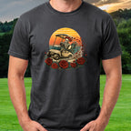 Rose Garden Golf Cart Tee worn on the golf course, Black