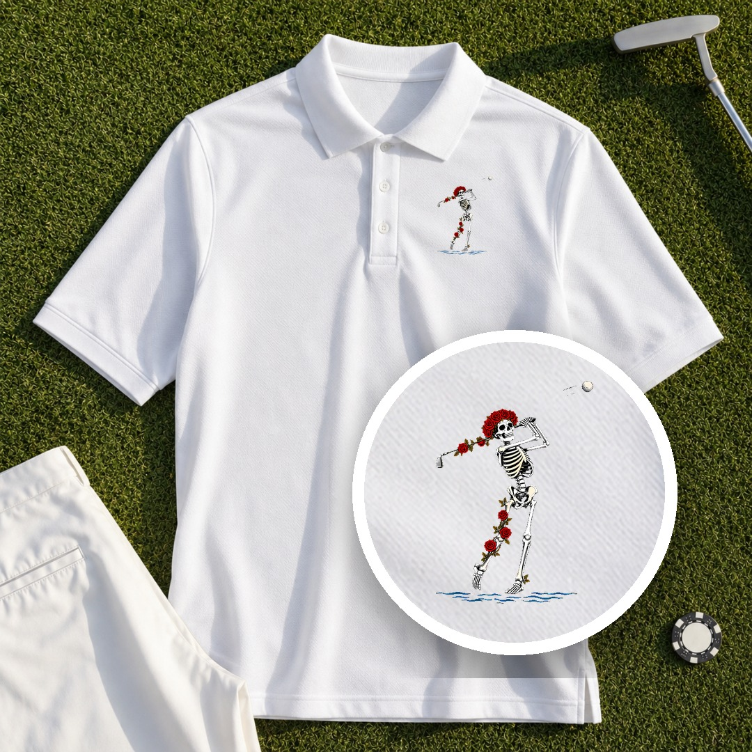 Rose Skeleton Approach Over Water Performance Polo