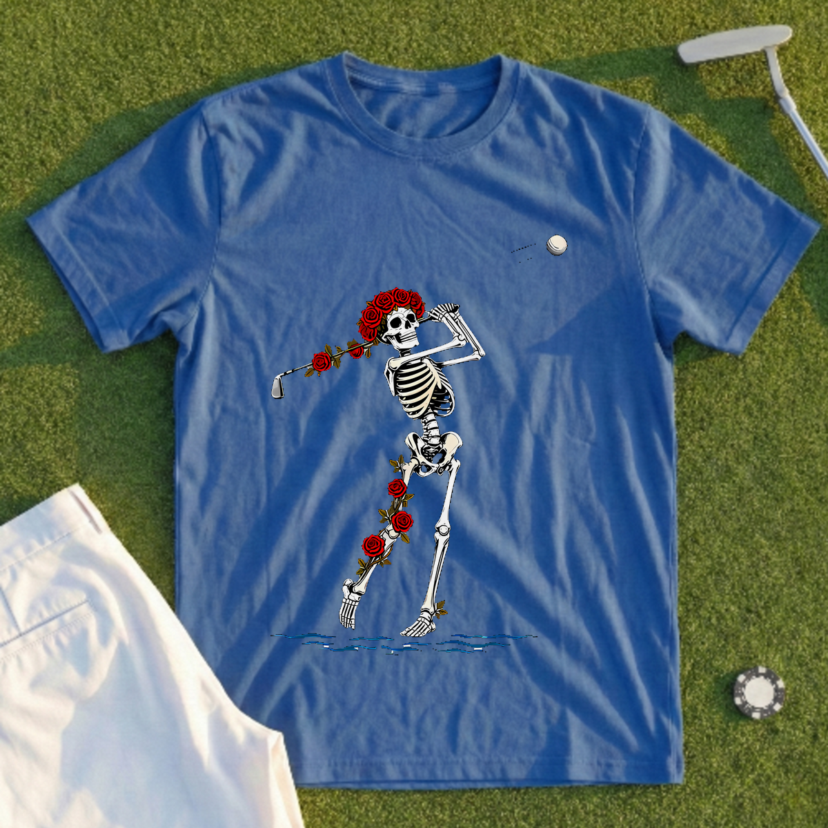 Rose Skeleton Approach Over Water Tee