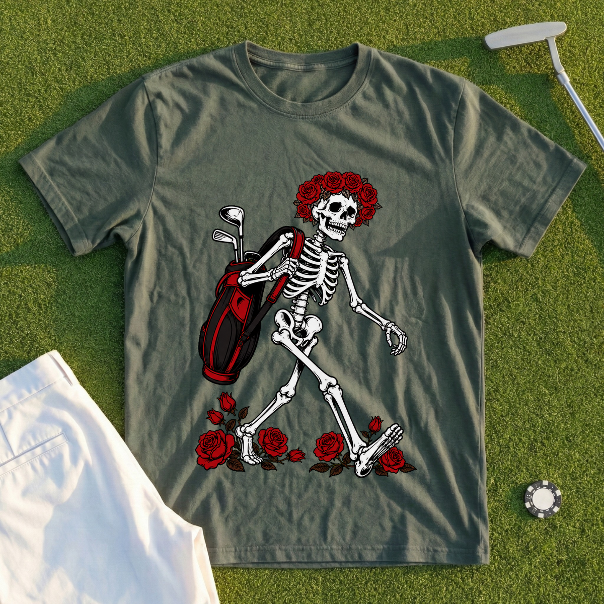 Rose Skeleton Bag Drop Tee