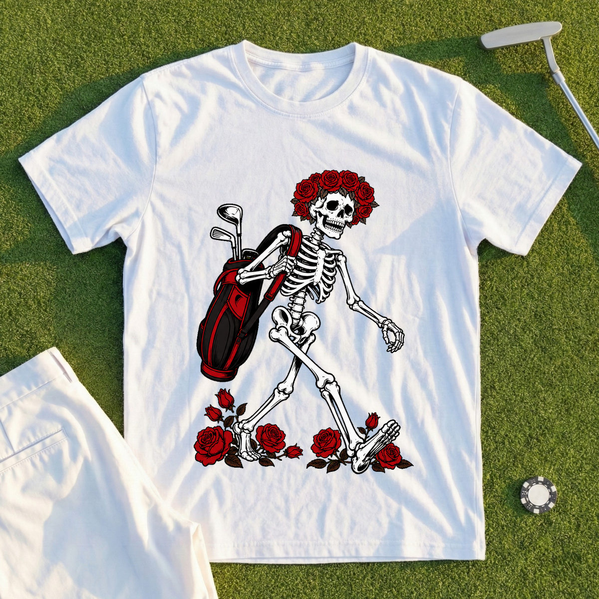 Rose Skeleton Bag Drop Tee