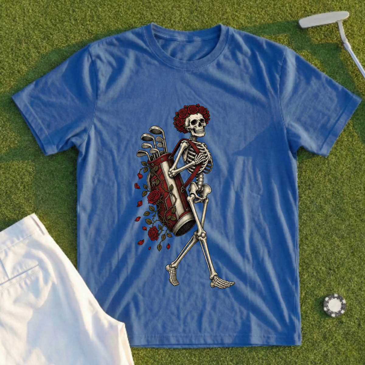 Rose Skeleton Caddy Tee