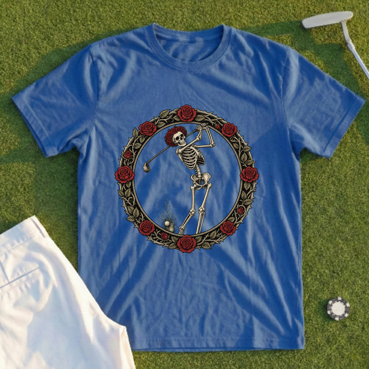 Rose Skeleton Crest Tee