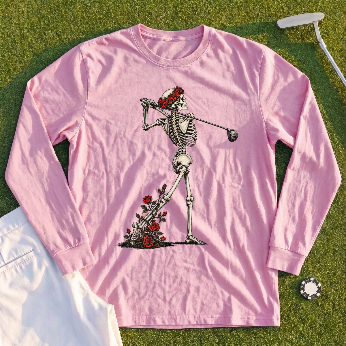 Rose Skeleton Follow Through Long Sleeve Tee