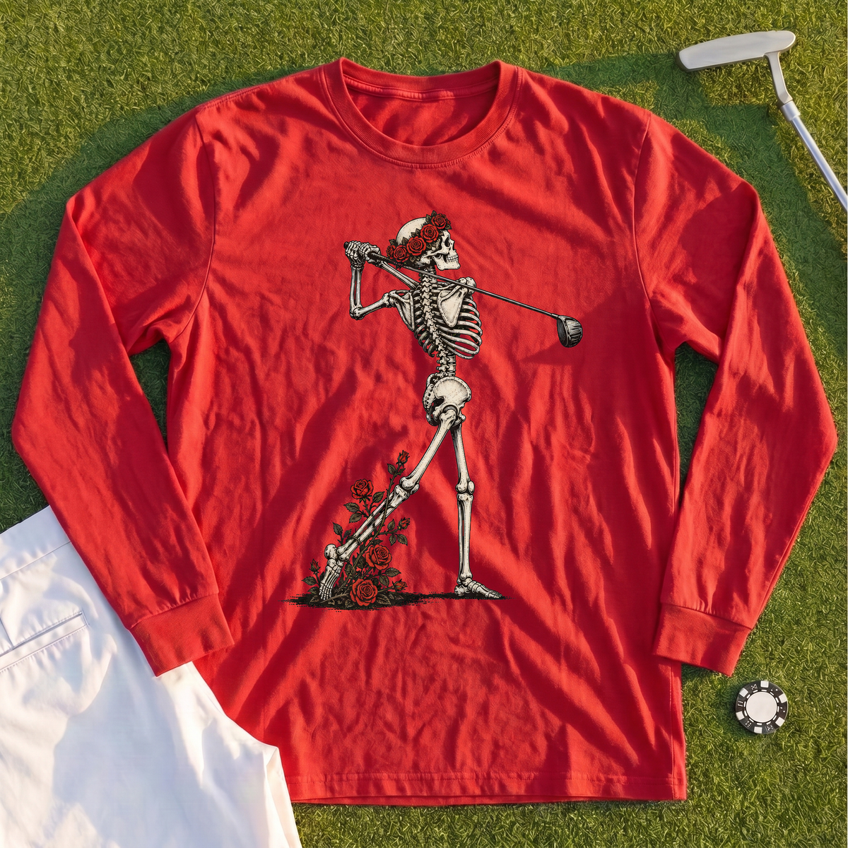 Rose Skeleton Follow Through Long Sleeve Tee