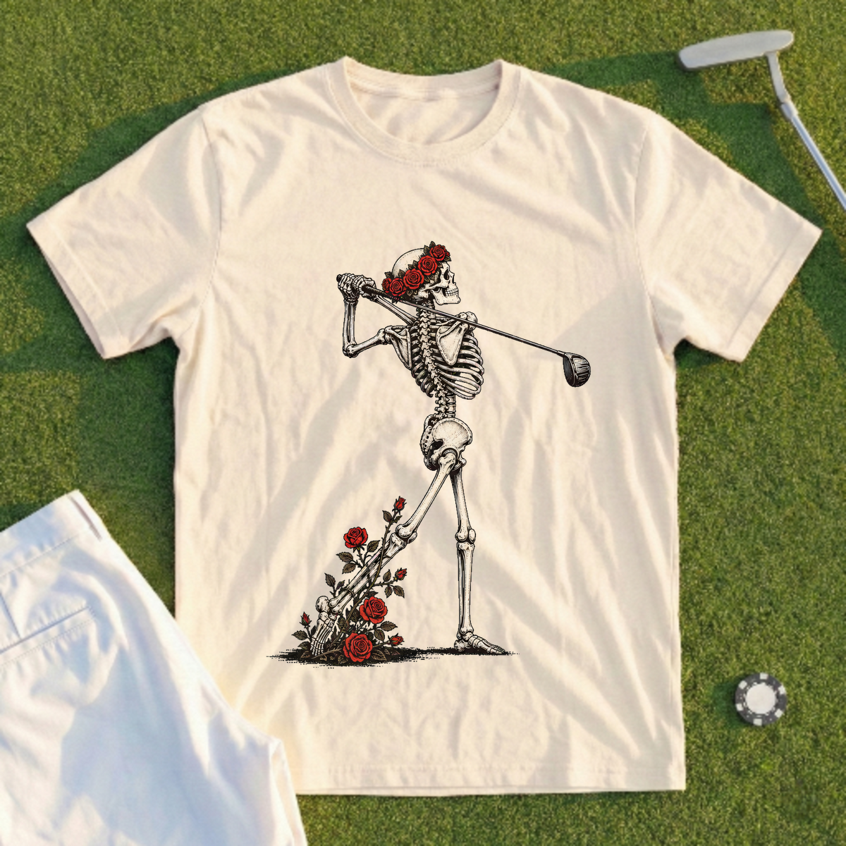 Rose Skeleton Follow Through Tee