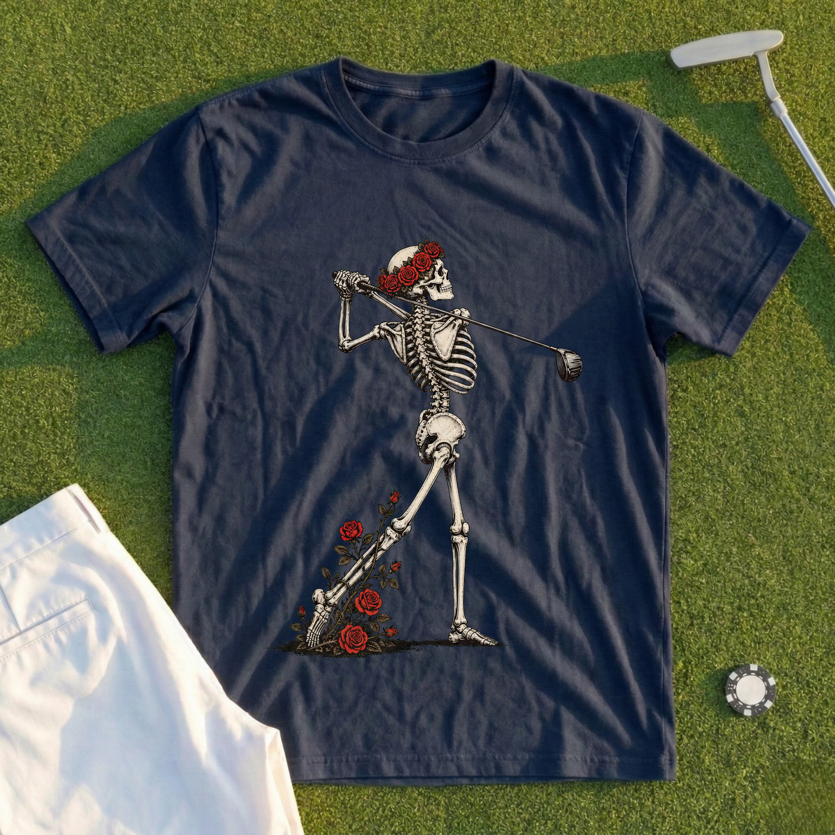 Rose Skeleton Follow Through Tee