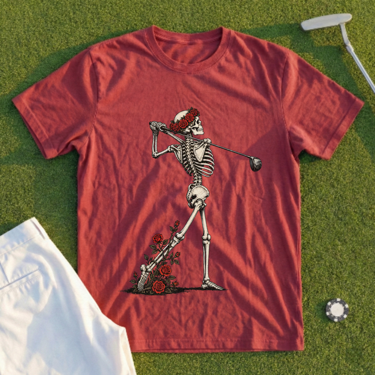 Rose Skeleton Follow Through Tee