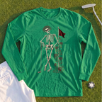 Rose Skeleton Leaning Long Sleeve Tee