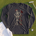 Rose Skeleton Leaning Long Sleeve Tee