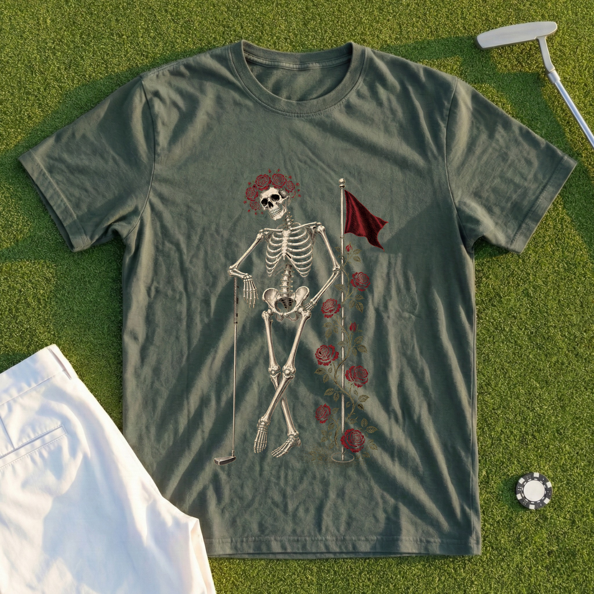 Rose Skeleton Leaning Tee