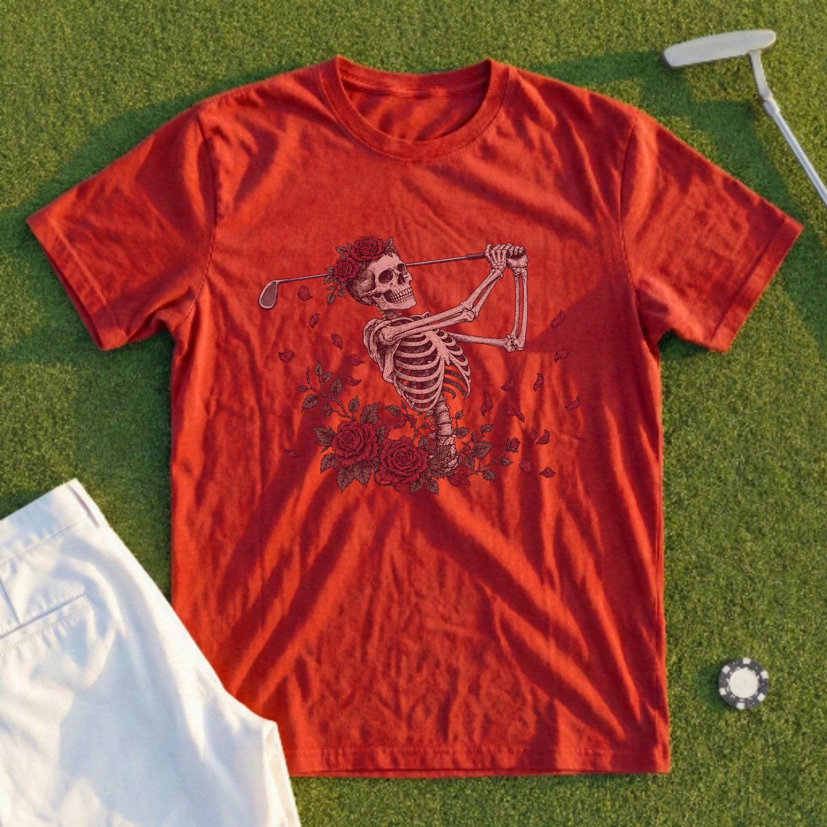 Rose Skeleton Long Drive Tee