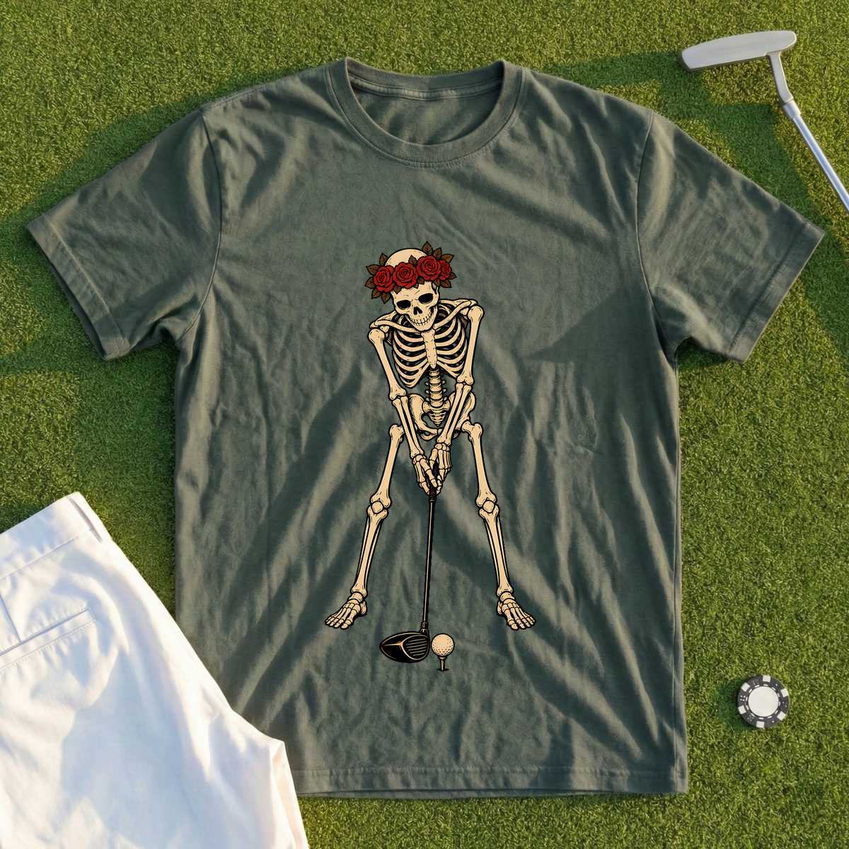 Rose Skeleton Off The Tee