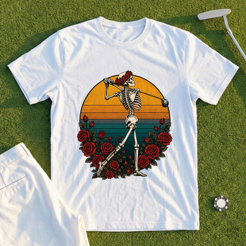 Rose Skeleton Sunset Finish Tee