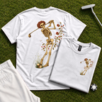 Rose Skeleton Swing Back Print Tee