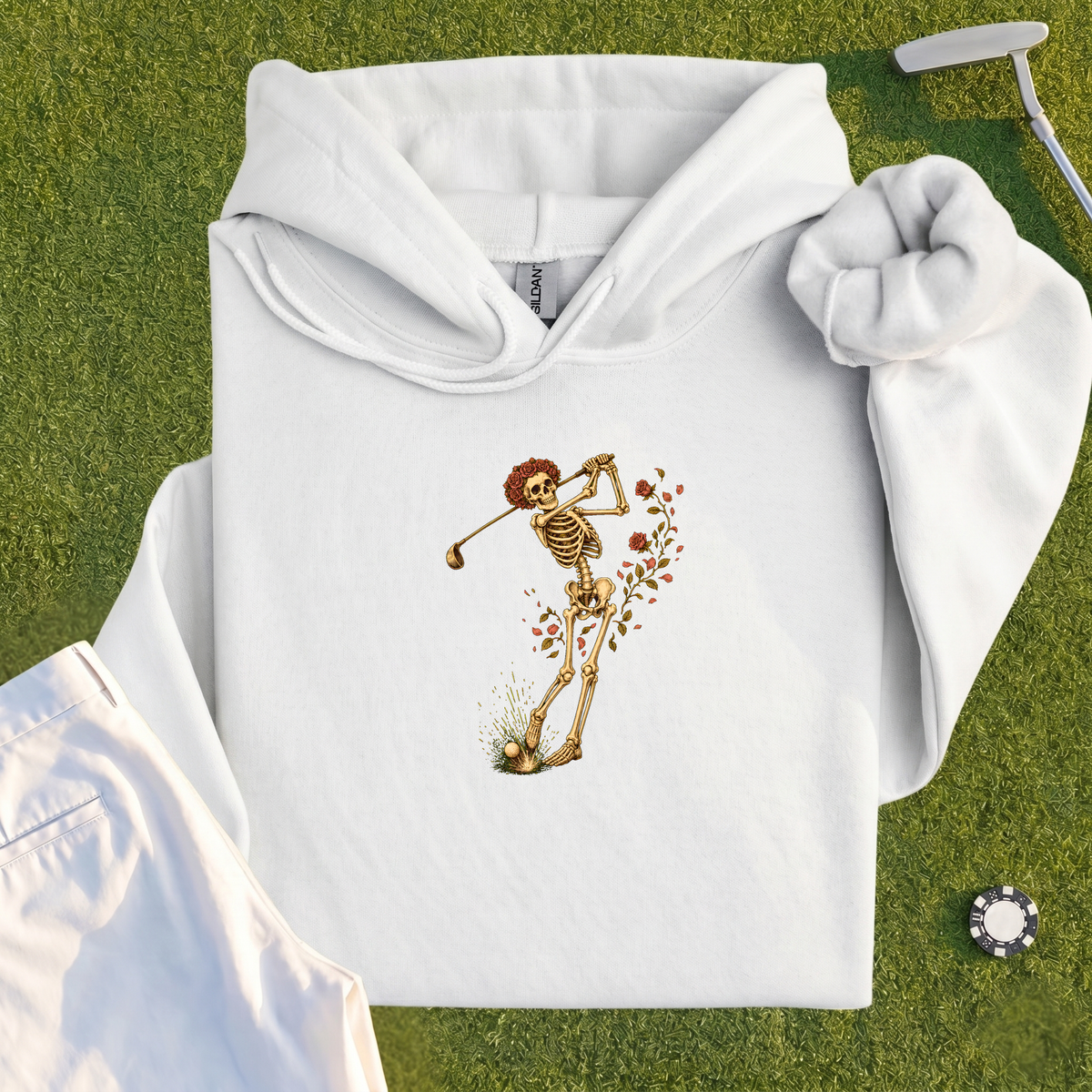 Rose Skeleton Swing Hoodie