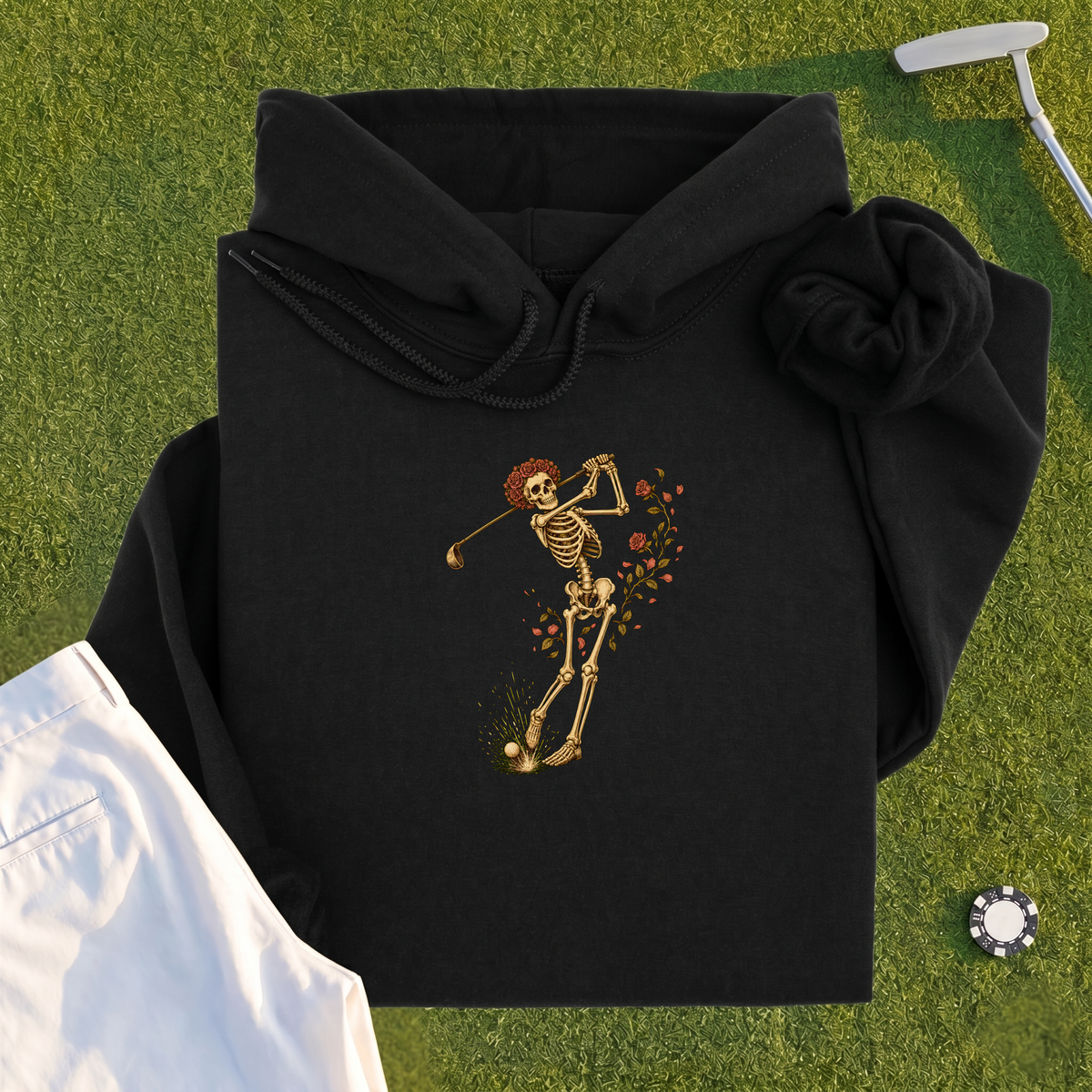 Rose Skeleton Swing Hoodie