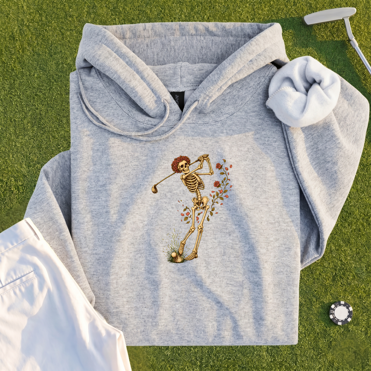 Rose Skeleton Swing Hoodie