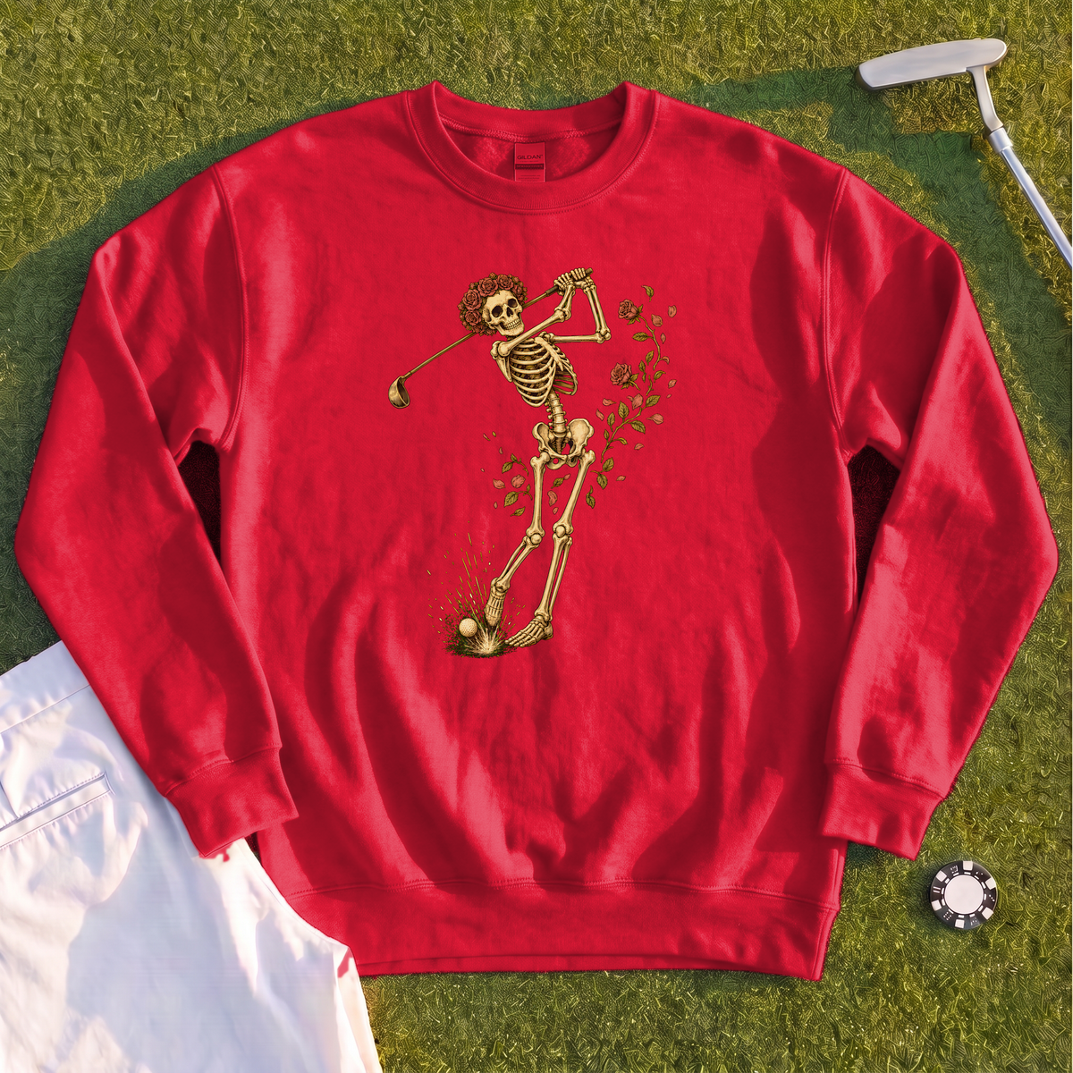 Rose Skeleton Swing Sweatshirt
