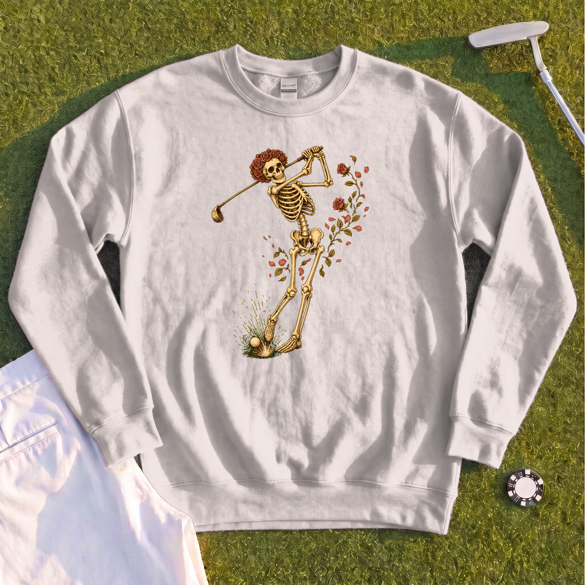 Rose Skeleton Swing Sweatshirt