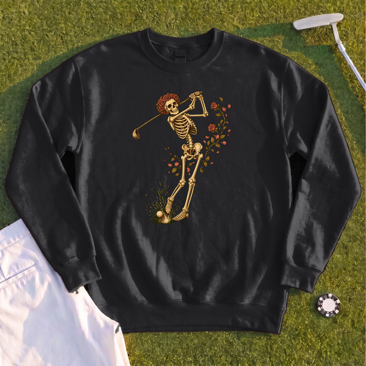 Rose Skeleton Swing Sweatshirt