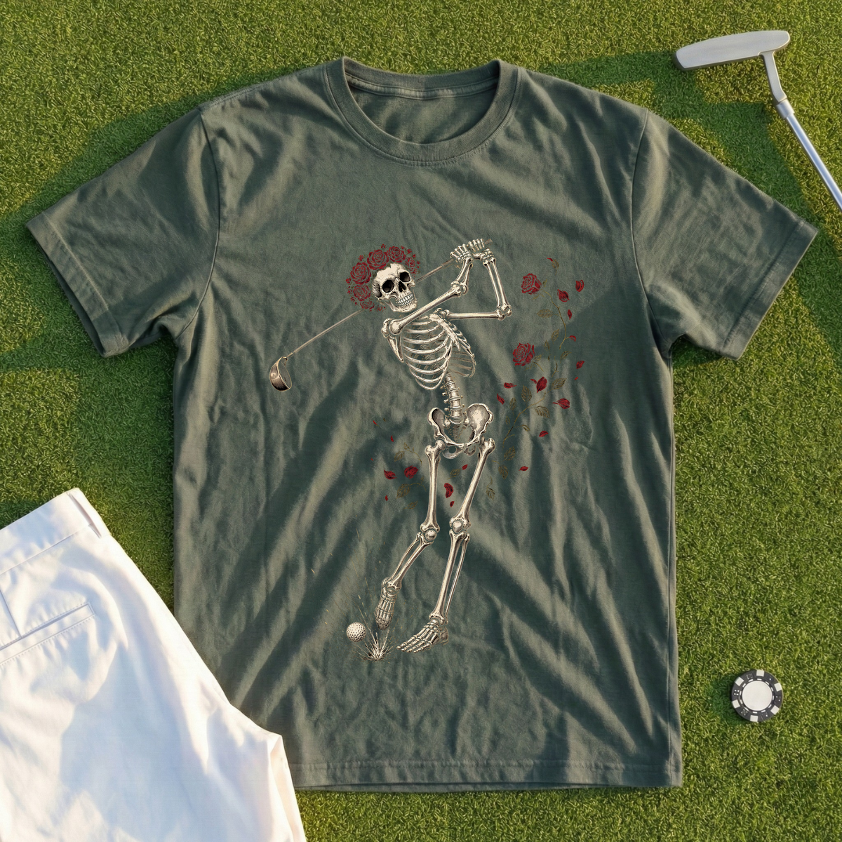 Rose Skeleton Swing Tee