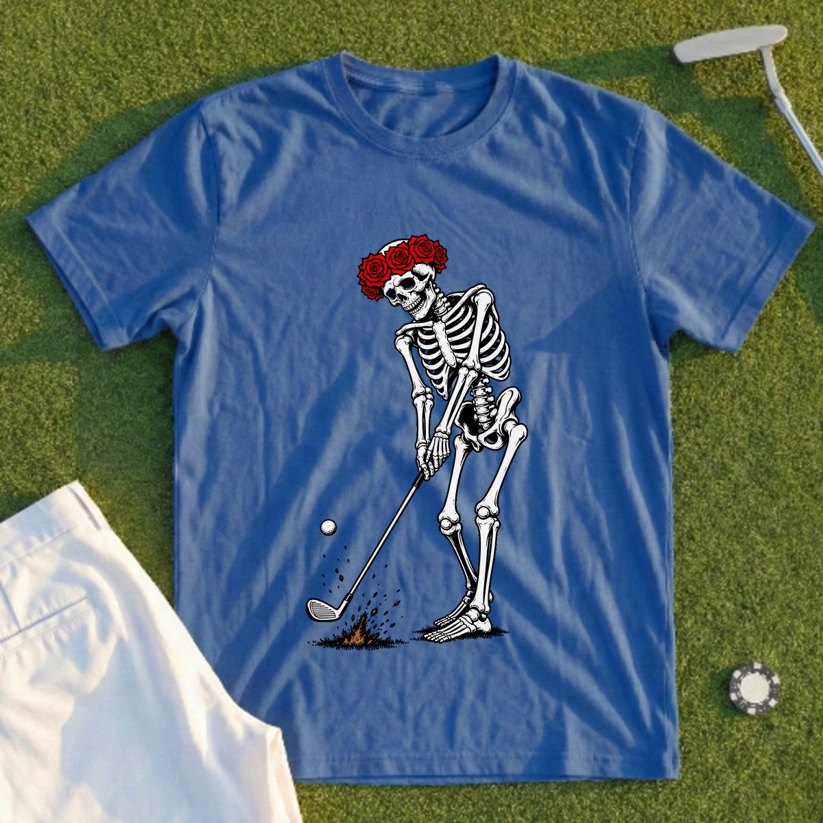 Rose Skeleton's Pitch And Spin Tee