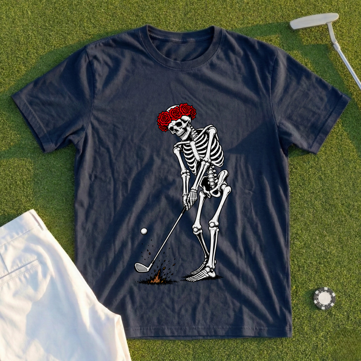 Rose Skeleton's Pitch And Spin Tee