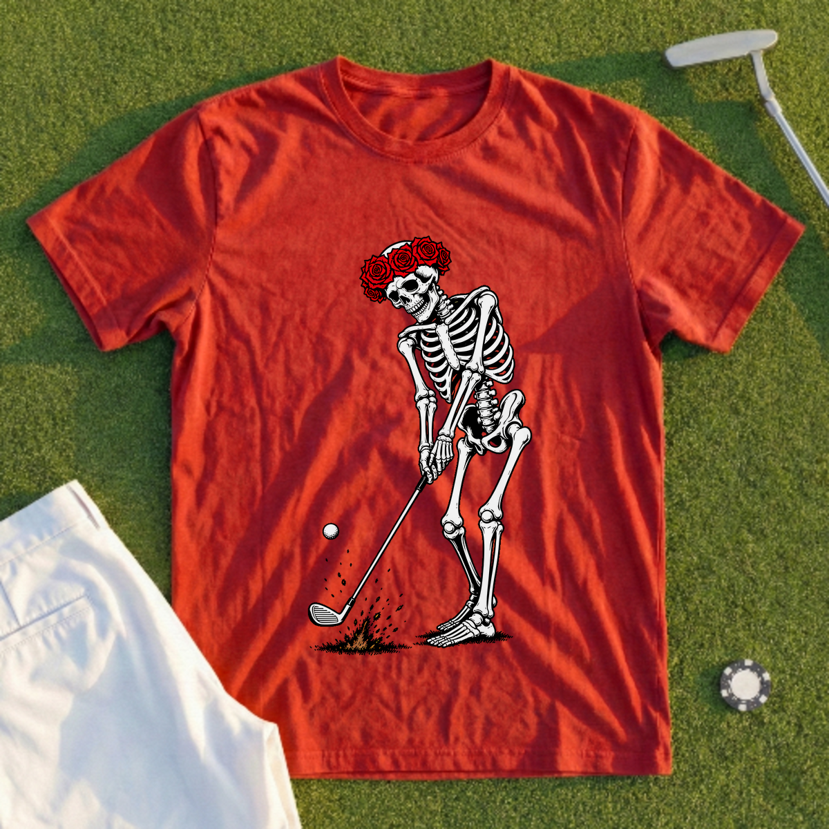 Rose Skeleton's Pitch And Spin Tee